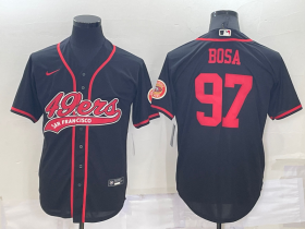 Wholesale Cheap Men\'s San Francisco 49ers #97 Nick Bosa Black Stitched Cool Base Nike Baseball Jersey