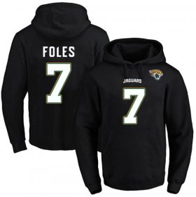 Wholesale Cheap Nike Jaguars #7 Nick Foles Black Name & Number Pullover NFL Hoodie