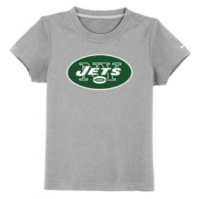 Wholesale Cheap New York Jets Authentic Logo Youth T-Shirt Grey