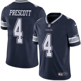 Wholesale Cheap Nike Cowboys #4 Dak Prescott Navy Blue Team Color Men\'s Stitched NFL Vapor Untouchable Limited Jersey