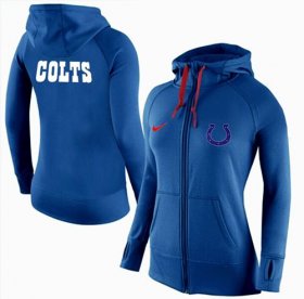 Wholesale Cheap Women\'s Nike Indianapolis Colts Full-Zip Performance Hoodie Blue