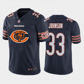 Wholesale Cheap Chicago Bears #33 Jaylon Johnson Navy Blue Men\'s Nike Big Team Logo Vapor Limited NFL Jersey