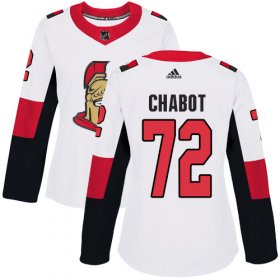 Wholesale Cheap Adidas Senators #72 Thomas Chabot White Road Authentic Women\'s Stitched NHL Jersey