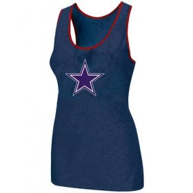 Wholesale Cheap Women\'s Nike Dallas Cowboys Big Logo Tri-Blend Racerback Stretch Tank Top Blue