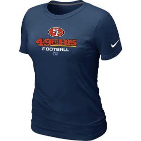 Wholesale Cheap Women\'s Nike San Francisco 49ers Critical Victory NFL T-Shirt Dark Blue