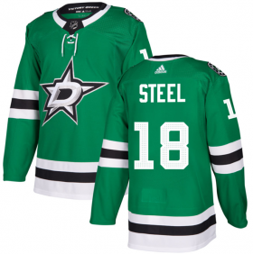 Wholesale Cheap Men\'s Dallas Stars #18 Sam Steel Green Stitched Jersey