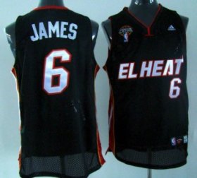 Wholesale Cheap Miami Heat #6 LeBron James Latin Nights Black Swingman Jersey