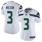 Wholesale Cheap Nike Seahawks #3 Russell Wilson White Women's Stitched NFL Vapor Untouchable Limited Jersey