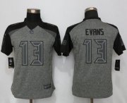 Wholesale Cheap Nike Buccaneers #13 Mike Evans Gray Women's Stitched NFL Limited Gridiron Gray Jersey