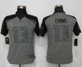 Wholesale Cheap Nike Buccaneers #13 Mike Evans Gray Women\'s Stitched NFL Limited Gridiron Gray Jersey
