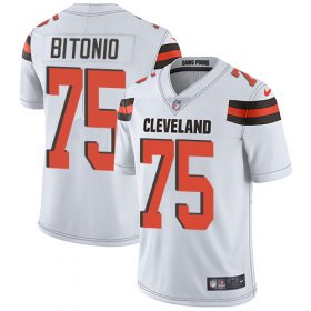 Wholesale Cheap Nike Browns #75 Joel Bitonio White Youth Stitched NFL Vapor Untouchable Limited Jersey