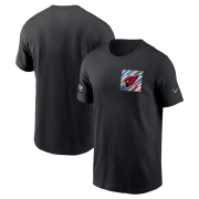 Wholesale Cheap Men's Arizona Cardinals Black 2023 Crucial Catch Sideline Tri-Blend T-Shirt
