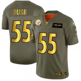 Wholesale Cheap Pittsburgh Steelers #55 Devin Bush NFL Men\'s Nike Olive Gold 2019 Salute to Service Limited Jersey