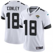 Wholesale Cheap Nike Jaguars #18 Chris Conley White Men's Stitched NFL Vapor Untouchable Limited Jersey