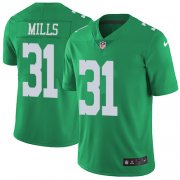 Wholesale Cheap Nike Eagles #31 Jalen Mills Green Men's Stitched NFL Limited Rush Jersey