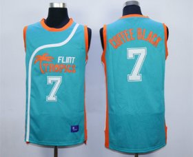 Wholesale Cheap Flint Tropics 7 Coffe Black Teal Semi Pro Movie Stitched Basketball Jersey