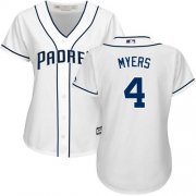 Wholesale Cheap Padres #4 Wil Myers White Home Women's Stitched MLB Jersey