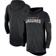 Wholesale Cheap Nike Jacksonville Jaguars Black Sideline Slub Performance Hooded Long Sleeve T-Shirt