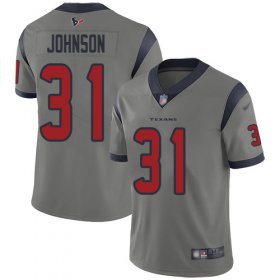 Wholesale Cheap Nike Texans #31 David Johnson Gray Men\'s Stitched NFL Limited Inverted Legend Jersey