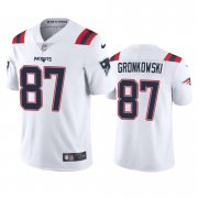 Wholesale Cheap New England Patriots #87 Rob Gronkowski Men's Nike White 2020 Vapor Limited Jersey