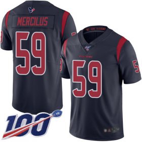 Wholesale Cheap Nike Texans #59 Whitney Mercilus Navy Blue Men\'s Stitched NFL Limited Rush 100th Season Jersey