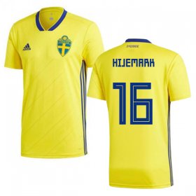 Wholesale Cheap Sweden #16 Hijemark Home Kid Soccer Country Jersey