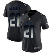 Wholesale Cheap Nike Cowboys #21 Ezekiel Elliott Black Women's Stitched NFL Vapor Untouchable Limited Smoke Fashion Jersey