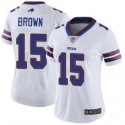 Wholesale Cheap Nike Bills #15 John Brown White Women's Stitched NFL Vapor Untouchable Limited Jersey