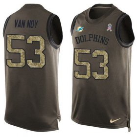 Wholesale Cheap Nike Dolphins #53 Kyle Van Noy Green Men\'s Stitched NFL Limited Salute To Service Tank Top Jersey