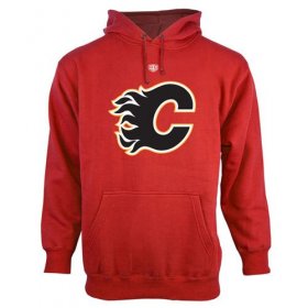 Wholesale Cheap Calgary Flames Old Time Hockey Big Logo with Crest Pullover Hoodie Red