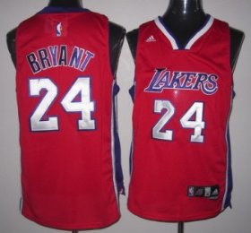 Wholesale Cheap Los Angeles Lakers #24 Kobe Bryant Red Swingman Jersey