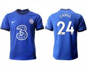 Wholesale Cheap Men 2020-2021 club Chelsea home aaa version 24 blue Soccer Jerseys