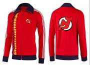Wholesale Cheap NHL New Jersey Devils Zip Jackets Orange-2
