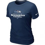 Wholesale Cheap Women's Nike Seattle Seahawks Critical Victory NFL T-Shirt Dark Blue