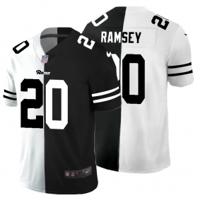 Cheap Los Angeles Rams #20 Jalen Ramsey Men\'s Black V White Peace Split Nike Vapor Untouchable Limited NFL Jersey