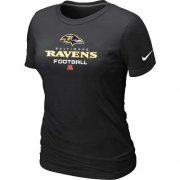 Wholesale Cheap Women's Nike Baltimore Ravens Critical Victory NFL T-Shirt Black