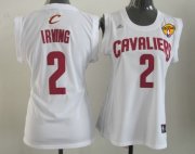Wholesale Cheap Women's Cleveland Cavaliers #2 Kyrie Irving White 2016 The NBA Finals Patch Jersey