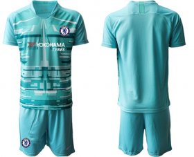Wholesale Cheap Chelsea Blank Light Blue Goalkeeper Soccer Club Jersey