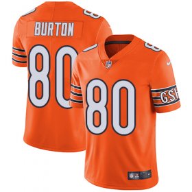 Wholesale Cheap Nike Bears #80 Trey Burton Orange Men\'s Stitched NFL Limited Rush Jersey