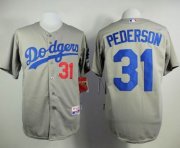 Wholesale Cheap Dodgers #31 Joc Pederson Grey Cool Base Stitched MLB Jersey