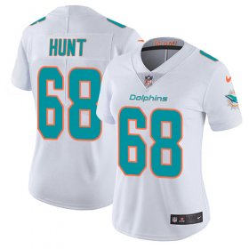Wholesale Cheap Nike Dolphins #68 Robert Hunt White Women\'s Stitched NFL Vapor Untouchable Limited Jersey