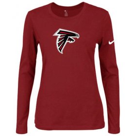 Wholesale Cheap Women\'s Nike Atlanta Falcons Of The City Long Sleeve Tri-Blend NFL T-Shirt Red