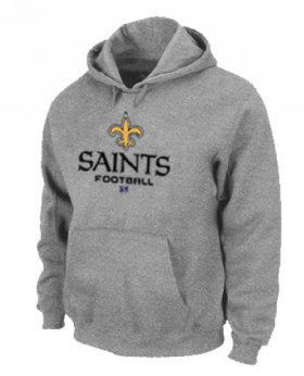 Wholesale Cheap New Orleans Saints Critical Victory Pullover Hoodie Grey