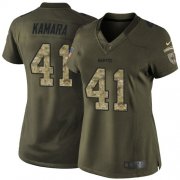 Wholesale Cheap Nike Saints #41 Alvin Kamara Green Women's Stitched NFL Limited 2015 Salute to Service Jersey