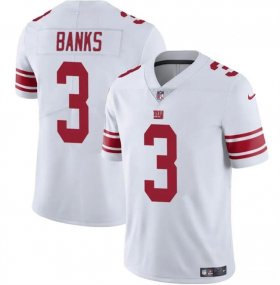 Cheap Men\'s New York Giants #3 Deonte Banks White Vapor Untouchable Limited Football Stitched Jersey