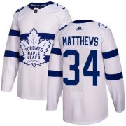 Wholesale Cheap Adidas Maple Leafs #34 Auston Matthews White Authentic 2018 Stadium Series Stitched Youth NHL Jersey