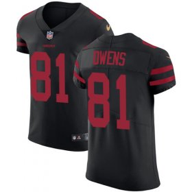 Wholesale Cheap Nike 49ers #81 Terrell Owens Black Alternate Men\'s Stitched NFL Vapor Untouchable Elite Jersey