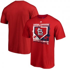 Wholesale Cheap St. Louis Cardinals Majestic 2019 Spring Training Grapefruit League Base on Ball Big & Tall T-Shirt Red