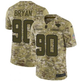 Wholesale Cheap Nike Jaguars #90 Taven Bryan Camo Men\'s Stitched NFL Limited 2018 Salute To Service Jersey