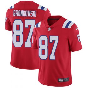 Wholesale Cheap Nike Patriots #87 Rob Gronkowski Red Alternate Men\'s Stitched NFL Vapor Untouchable Limited Jersey